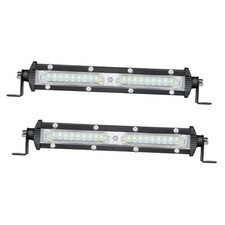 Ultra Slim Single Row LED Offroad Driving Fog Lights Bar 2Pcs 7Inch White