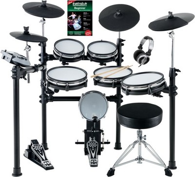 Digital Maxi E-Drum Set elektronisch Schlagzeug Drumkit Mesh Hocker Kopfhörer