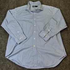 Polo Ralph Lauren Men's Blue White Stripe Button Down Shirt Classic Fit Size XL