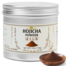 Hojicha Powder 3.5oz - Authentic Japanese Roasted Green Tea for Drinks Baking