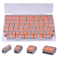 60PCS Quick Wire Splice Connectors, Push-in Lever Connectors, 2/3/5 Conductor Ki