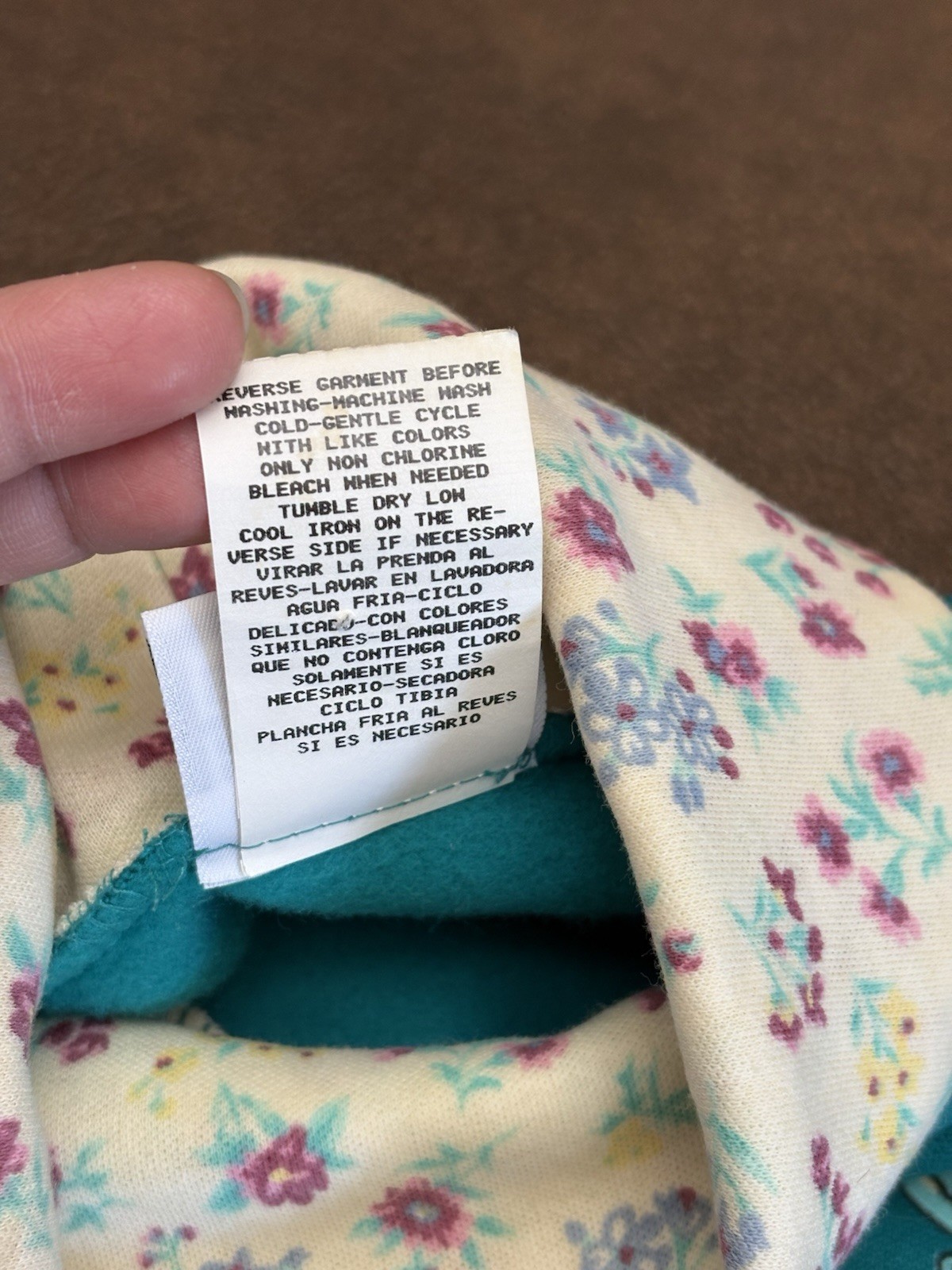 Vtg Basic Editions Sweatshirt Cats Pets Floral Cr… - image 9