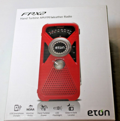 Eton FRX2 Hand Turbine AM/FM/Weather Radio with USB Charging & LED Flashlight