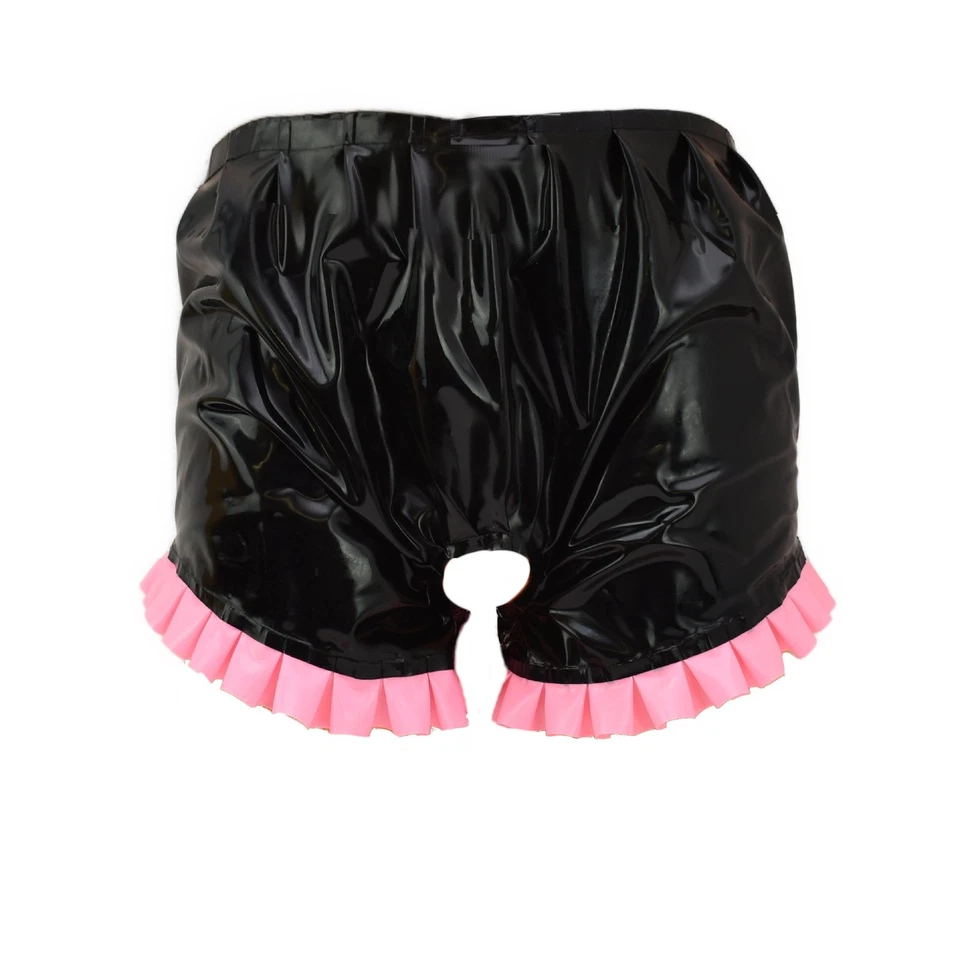 Latex Slip ouvert mit Rüschen am Beinausschnitt (XL) - Bild 4 von 4