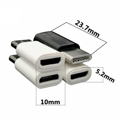  USB Typ C Adapter USB C zu Micro USB Adapter Anschluss Stecker zu Buchse für