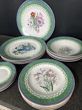 Smithsonian Institute Jane Webb Loudon Botany Branch 19 Piece Dinnerware Set.