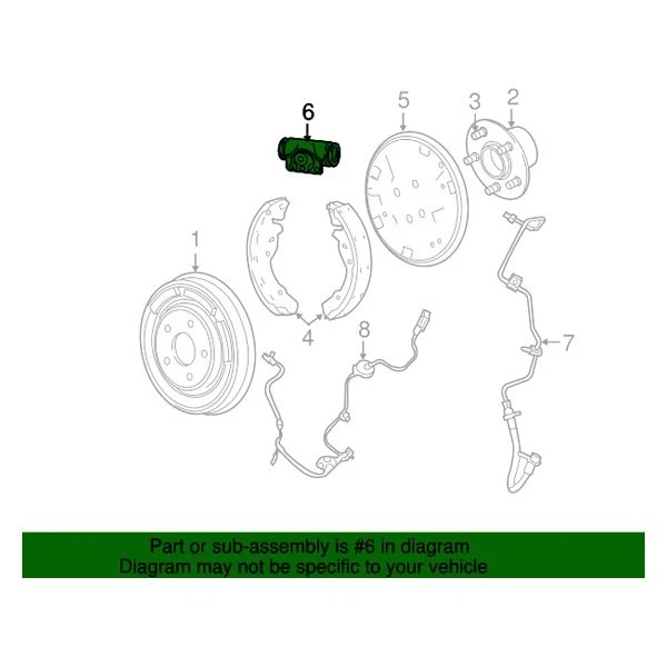 For Dodge Avenger 2008-2009 Mopar 05191305AA Rear Drum Brake Wheel Cylinder - Image 3 of 3