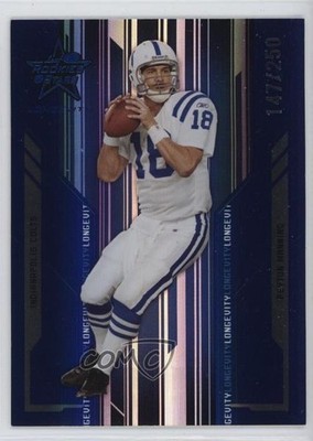 2005 Leaf Rookies & Stars Longevity Sapphire /250 Peyton Manning #43 HOF ng3