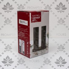 Electric Salt and Pepper Grinder Set with Rechargeable Base Mill-Adjustable