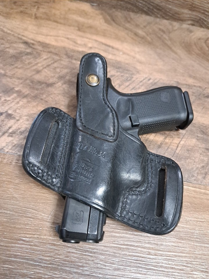 VlaMiTex Pistolera De Cuero Para Glock 17 19 22 23 25 31 32 34 37 (B39 - 19/ 23/32