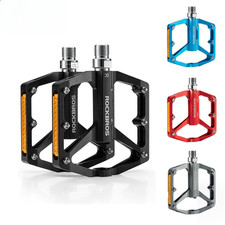 RockBros Pédales de vélo avec réflecteurs, plateforme antidérapante en aluminium