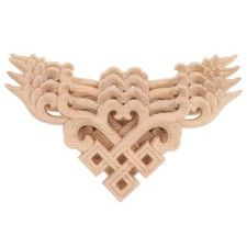 4pcs Wood Applique Carved Wood Trim Furniture Applique Decor Wood Carved Decor
