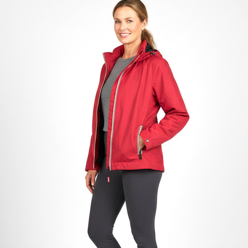 Hunter Adult Unisex XL Red Lightweight Windbreaker Hooded Jacket Rain Coat 50"