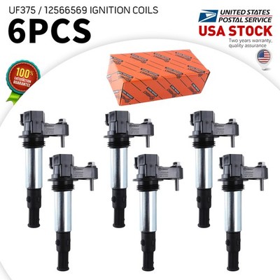 For Saturn Outlook V6 3.6L 2009-2009  6Pcs UF375/12566569 Engine Ignition Coils