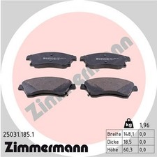 ZIMMERMANN Bremsbelagsatz Scheibenbremse 25031.185.1 für GTC ASTRA CRUZE AVEO