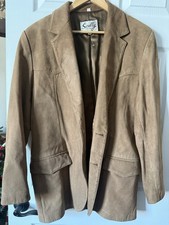 Scully Oakridge Suede Blazer Mens Sz 40 Tan Fall Western Cowboy Sawtooth