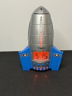 Timex Alarm Clock Rocket Ship Kids Lights And Sounds. New Batteries Works