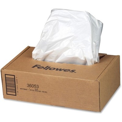 Fellowes Waste Bags for 99Ms/90S/99Ci/130C/HS-440/130C/200C Shredders - 100 Pk