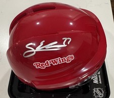 Detroit Red Wings Simon Edvinsson Autographed Mini Helmet