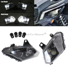 Front LED Headlamp White Headlight Fit For Can Am Maverick X3 XDS XRS Max Turbo