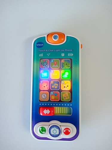 VTech Unisex Light-Up Phone with Touch Chat Features Musical Learning Play Toy