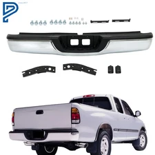 Rear Step Bumper Assembly Chrome For Toyota Tundra 2000 01-2006 Steel Complete