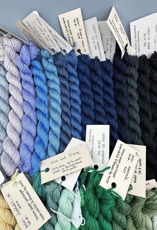 52 Skein Lot Silk & Ivory Needlepoint Thread Silk and Merino Wool Blend - Image 3 of 4