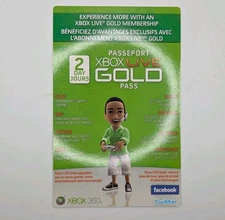 Xbox Live Gold 2-Day Trial Card (Xbox 360) Avatar Promo Insert – Code Expired