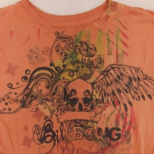 Billabong Casual Crew Neck Short Sleeve Graphic T Shirt Mens Size M Orange