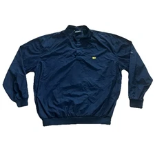 Masters Collection Jacket Mens Sz XXL Navy Blue Golf 1/4 Pullover Windbreaker