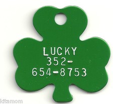 Ireland Shamrock Lucky Pet Dog Cat ID Tag St. Patrick
