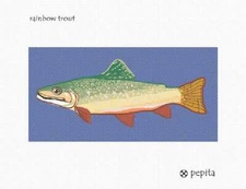 Rainbow Trout Needlepoint Kit or Canvas