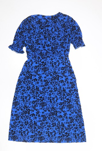 French Connection Womens Blue Polyester Blend Size S V-Neck - Picture 2 of 10