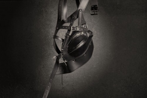 Bondage Gesichtsgeschirr mit Biss Restraint Sadomaso Zwang Fetisch BDSM - Bild 9 von 10