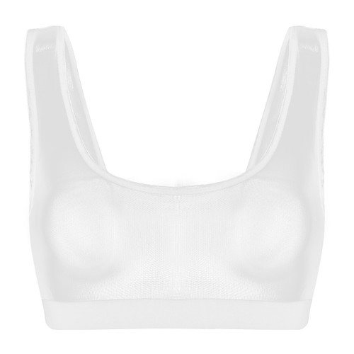 Camisola lencería con volantes ribete de encaje quimise babydoll de malla transparente para mujer - Imagen 46 de 56
