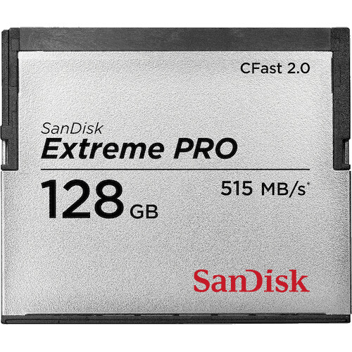 SanDisk Extreme PRO R525/W450 CFast 2.0 CompactFlash Card 128GB