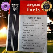Vintage Argus Forty Camera Instruction Manual 1950s Original Complete