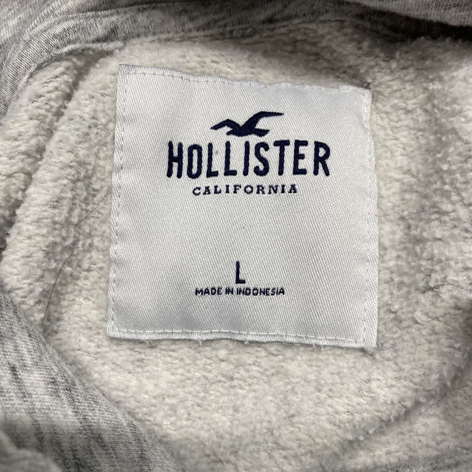 HOLLISTER Pullover Drawstring Tie Grey Cropped Ho… - image 11