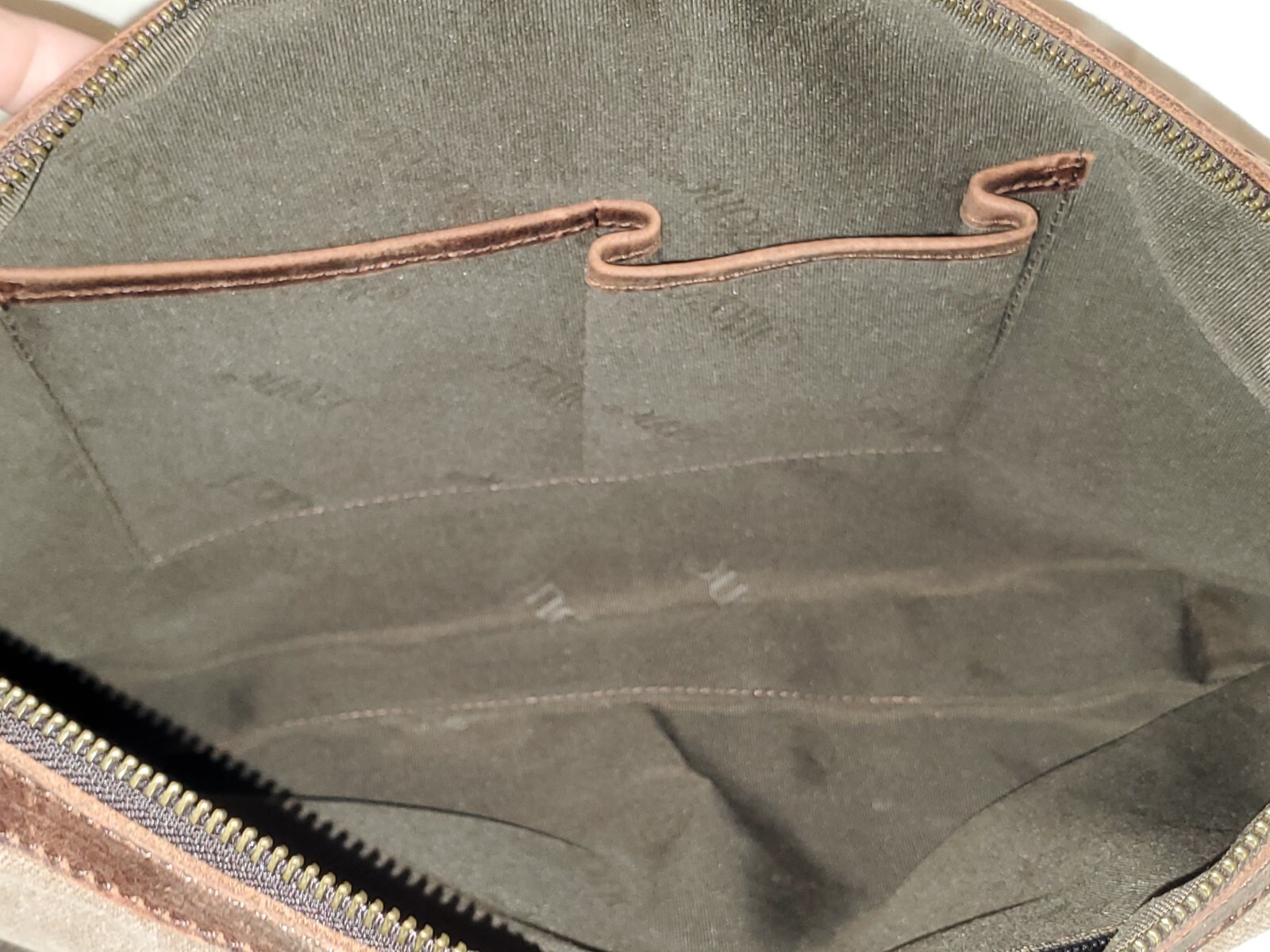 SZONE Canvas/Cowhide Leather Organizer Large Toiletry Travel Pouch