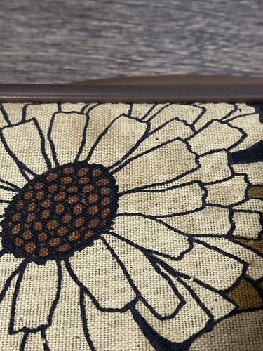 Flower Power Maleta Pequeña Bolsa de Maquillaje Estuche Bolso de Noche Años 60 Marrón Llevar MCM - Imagen 22 de 23