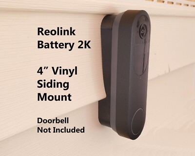 Reolink Battery Doorbell 2k 4'' Vinyl Siding Mount Wedge Angle Adjustment