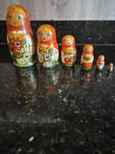 Russian Nesting Dolls Matryoshka 6 pcs Hand Painted