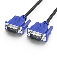 VGA to VGA Cable 6 Feet Full HD Shielded Cord for Monitors Laptops and More