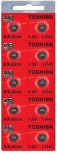 LR41 / AG3 Toshiba 1.5V Alkaline Pack Of 10 Button Cell Batteries EXP 2024