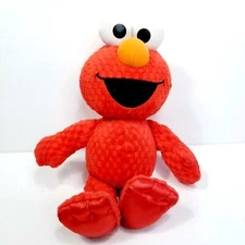 Sesame Street Elmo 10" Plush Stuffed Animal Muppet Soft Checkered Body Hasbro