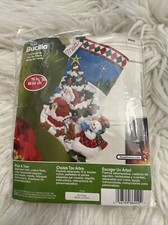 Bucilla Pick A Tree Felt Christmas Stocking Kit 86440 NEW Craft Set