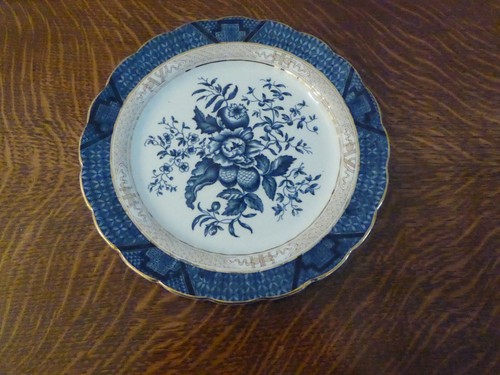 Antique Booths Blue & White Pine Cone Pattern 733823 Plate Set - Picture 3 of 5