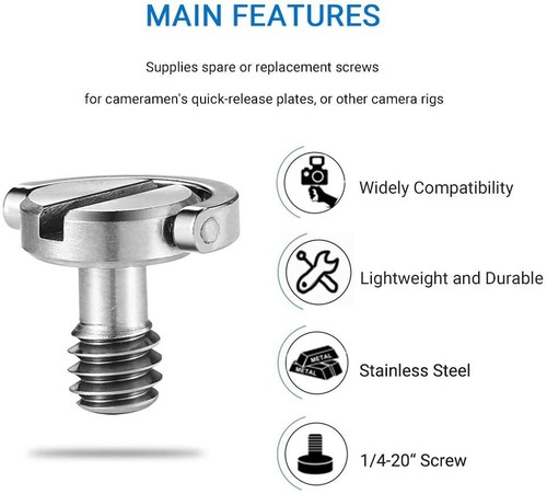 SmallRig 4Pcs Screws with 1/4" Thread Camera Screws Adapter for Tripod Plate-838 - Picture 4 of 7
