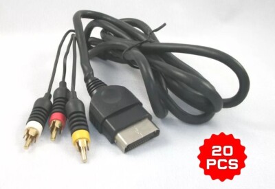 LOT of 20 PC OEM Official Microsoft XBox Original XBox Composite AV RCA TV Cable