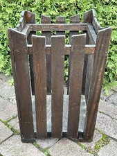 Antique Mission Oak Stickley Lambert Arts & Crafts Style Waste Basket 1900s